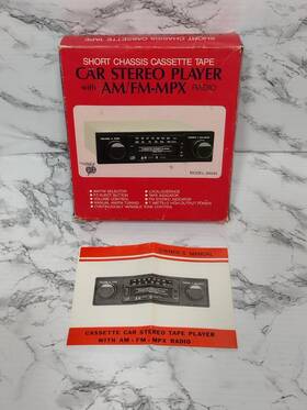 6444a Afco Vintage Car Stereo Am/fm Cassette Tape Player Empty Box And Manual Only