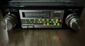 7212 Alpine Vintage Car Audio Stereo 2 Knob Old School Cassette Rare Sq Hot Rod