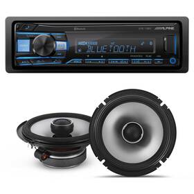 Alpine Alpinebdl230810-01-uob-k Ute-73bt Receiver And S2-s65 6.5 Inch Speakers - Bluetooth Digital Media Pair