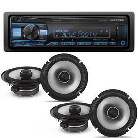 Alpinebdl230810-02-uob-k Alpine Ute-73bt Receiver And S2-s65 Coax Speakers 2 Pairs Bluetooth 6.5 Inch Type S