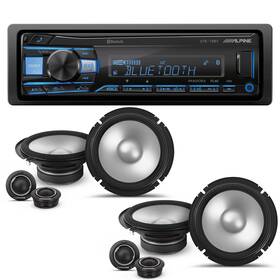 Alpinebdl230810-03-uob-k Alpine Ute-73bt Bluetooth Receiver 2 Pairs S2-s65c 6.5 Inch Component Speakers