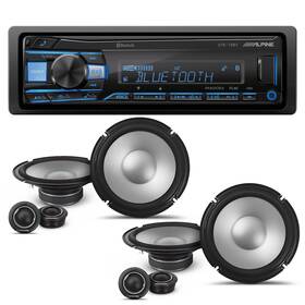 Alpine Alpinebdl230810-10-uob-k Ute-73bt Media Receiver And 2 Pairs S2-s80c Type S 8 Inch Speakers