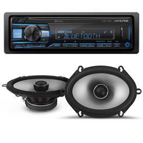 Alpinebdl230810-12-uob-k Alpine Ute-73bt Bluetooth Receiver S2-s68 Type S 6x8 Inch Coax Speakers Set