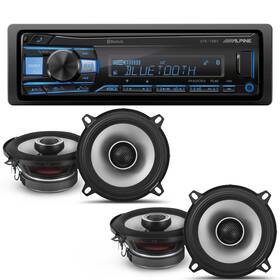Alpinebdl230810-13-uob-k Alpine Ute-73bt Receiver With 2 Pairs S2-s50 5.25 Inch Coax Speakers