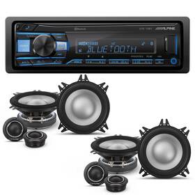 Alpinebdl230810-18-uob-k Alpine Ute-73bt Receiver 2 Pairs S2-s40c Type S 4 Inch Speakers Bluetooth Digital
