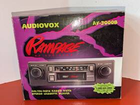 Av-3000b Audiovox Vtg Car Stereo 1999 Am/fm Radio Cassette In Box