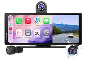 Carpuride W903s3 9.3ftfthd Wireless Carplay And Android Auto Screen 4k Front Wired 1080p Rear