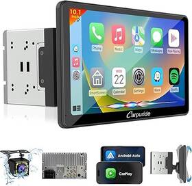 Carpuride Yt101s Double Din Car Stereo With Carplay And Android Auto Radio 10.1 Inch