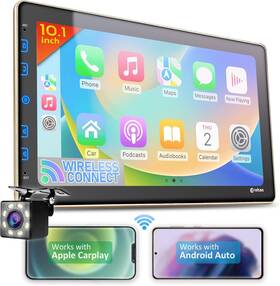 Cs-jd-10aacp-01 Coheran Double Din Car Stereo - 10 Inch Touchscreen Radio Bluetooth Apple Android