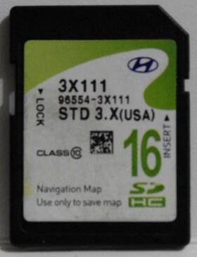96554-3x111 Factory Oem Radio Sd15 Hyundai Elantra 2014 2015 Nav Navigation Map Sd Memory Card