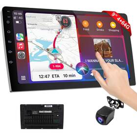 Cvd9661-rk Haudio 9 Inch Wireless Carplay Screen For Car Double Din Audio Receivers With Vo