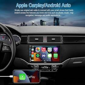7023b Hieha 654538595813 Car Stereo Apple Carplay Android Auto 7 Inch Double Din - Black