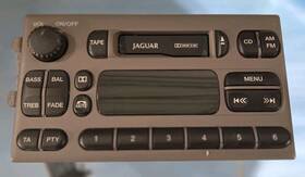 Jaguar Xr8f-18k876-dhagn Gray S-type Cassette Player Radio Stereo 00 01 02