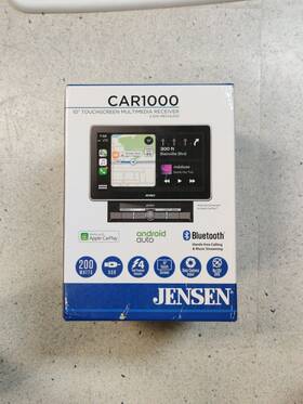 Car140mw Jensen Car1000 10 Inch Touchscreen Multimedia Receiver With Carplay Used
