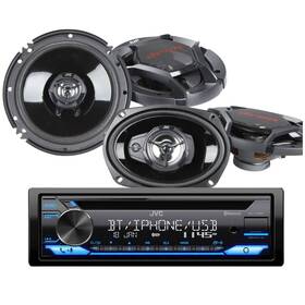 Csdr6931 Jvc Kdt720bt Csdr621 Cd Receiver With Bluetooth 1 6.5 Inch 2-way And 6 X9 3-way Speakers