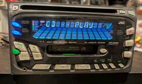 Jvc Kw-xc550 Car Stereo Cd Cassette Aux Old School Spectrum Analyzer - Not Working
