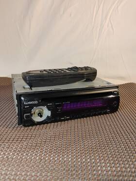 Mp-142 Kenwood Old School Car Stereo With Remote Missing Knob Untested