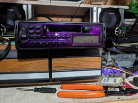 Kf-1626 Kraco Kf1626 Rare Vtg 1990s Translucent Purple Car Stereo Radio Vu Meter