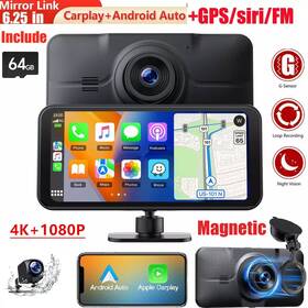 Rc11 Lamtto 6.25 Inch Car Stereo Radio 4k Dash Cam For Apple Carplay And Android Auto Airplay