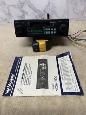 Mcr-300 Majestic Vintage Am/fm Cassette Car Radio Stereo