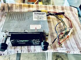 Montgomery Ward & Sanyo Syb73360b Sp757 Vintage 80 S Mont. Stereo Model And Coaxial Speakers