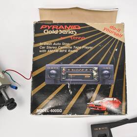 Pyramid 600sg Car Stereo Cassette Tape Player Gold Series Tenna Diy Am/fm-mpx Radio