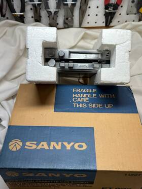 Sanyo Ft-802 Vintage Car Stereo Cassette Player Ft 802 / Original Box Working Auto Rev