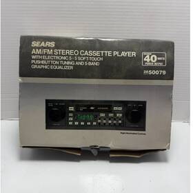 Sears 643.500790 Etr Am/fm Stereo Cassette Player Auto Reverse Nos Vintage Car Radio