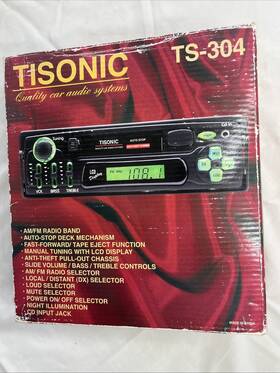Tisonic Ts-304 Vintage Stero Am/fm Portable Cassette Player In Original Box
