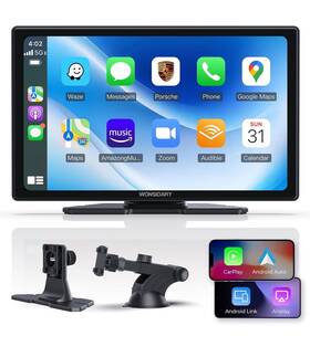Topexplore 758918443258 9-inch Wireless Carplay Screen With Full Hd Touchscreen Apple And Andr