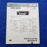 Sony XR-80 Service Manual Original Paper Oem Repair Guide Usa. Fixed Price $29.95.