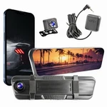 Car In-mirror Mounted Camera Video Player Dash 1080P+720P Front Rear Wide. Fixed Price $54.95.