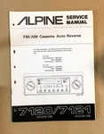 Alpine Model 7120 7121 Radio Cassette Service Manual *original* #2. Fixed Price $24.97.