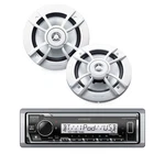 Kenwood PKG-MR382BT KMR-D382BT Cd Receiver & KFC-1633MRW 6-1/2" Marine Speakers. Fixed Price $299.00.
