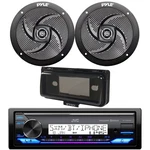 Jvc KD-X38MBS Bluetooth Marine Receiver, Cover, 2X 5.25" 180W Black Boat Speaker. Fixed Price $169.00.