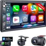 Radio With Dash Cam Sjoybring 7 Inch Double Din Apple Carplay. Fixed Price $288.99.
