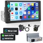 Single 1DIN 7" Touch Screen Stereo Bluetooth Radio Apple/android Carplay Gps. Fixed Price $43.99.
