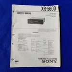 Sony XR-5600 Service Manual Original Paper Oem Repair Guide Usa. Fixed Price $29.95.