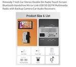 Rimoody 7 Inch 2 Din Touchscreen Car Stereo Bluetooth Backup Camera. Fixed Price $50.00.