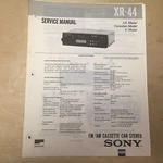 Sony Service Manual For The XR-44 Cassette Player Radio Car Stereo Repair. Fixed Price $9.98.