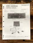 Kenwood KRC-540 KRC-550 Car Radio Service Manual *original*. Fixed Price $14.97.