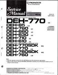 Pioneer DEH-770 High Power Compact Player W/ Fm/am Tuner Service Manual Original. Fixed Price $20.00.