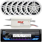 Jvc KD-X38MBS Boat Bluetooth Radio, 6X 6.5" White Speakers, Amplifier. Fixed Price $294.99.