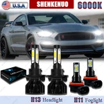 Ford Mustang Gt 2005-2012 6000K Combo Led Headlights Hi-lo + Fog Bulbs. Fixed Price $31.63.
