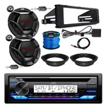 Jvc Receiver, 2X 6.5" Speakers W/adapters, Antenna, Wire, Harley Install Kit. Fixed Price $327.49.