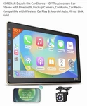 Double Din Car Stereo - 10 Inch Touchscreen Radio Bluetooth Apple Android. Fixed Price $80.00.