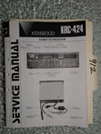 Kenwood KRC-424 Service Manual Original Repair Book Stereo Receiver Tuner Radio. Fixed Price $25.00.
