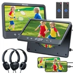 2X10.1" Dual Screen Car Dvd Players Hdmi Usb/sd Region Free Memory With Headsets. Fixed Price $186.99.