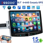 4+64G 10" Single Din Carplay Android 15 Stereo Radio Rotatable Gps Navi Wifi. Fixed Price $150.99.