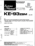 Pioneer KE-93ZBM Us, X1H, Anti-theft Cd-ready Radio, Service Manual Original. Fixed Price $20.00.